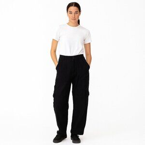 Free People Linen Painter Pants Black Size 0 Anthropologie Wide Leg Minimalist